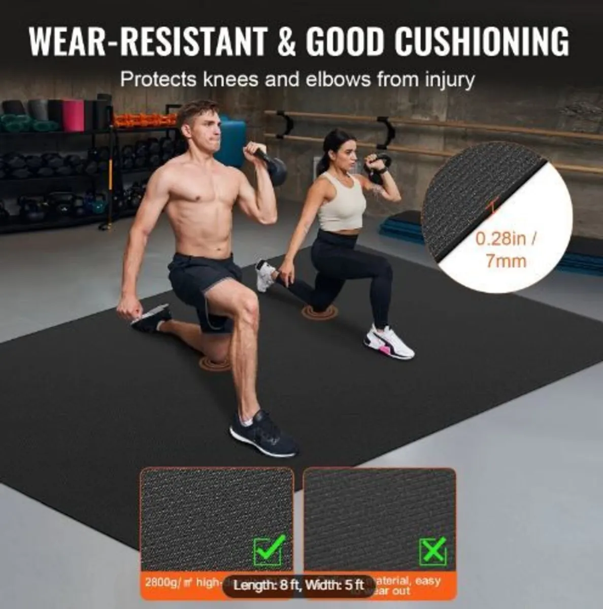 Exercise Mat Non Slip Yoga Mat Gym Fitness - Image 4