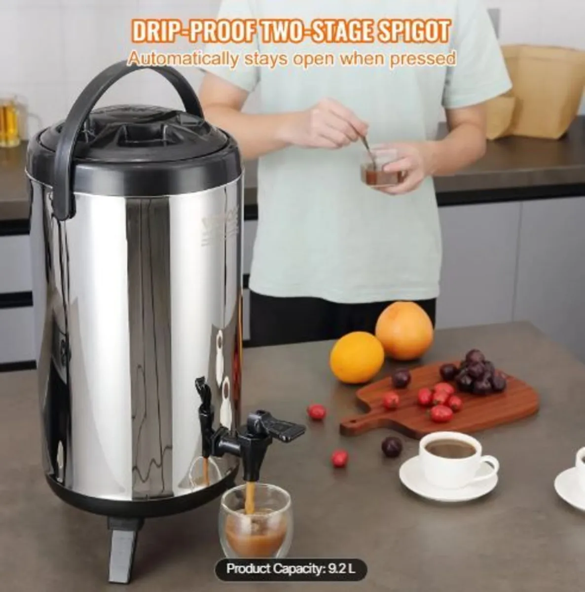 Stainless Steel Insulated Beverage Dispenser - Image 4