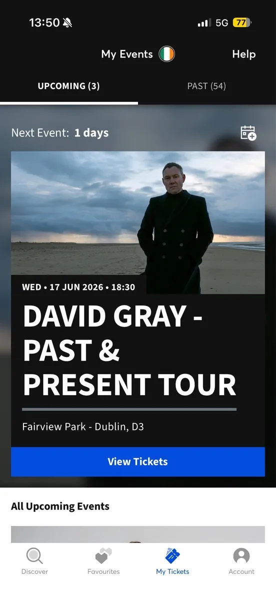 David Gray tickets x 4