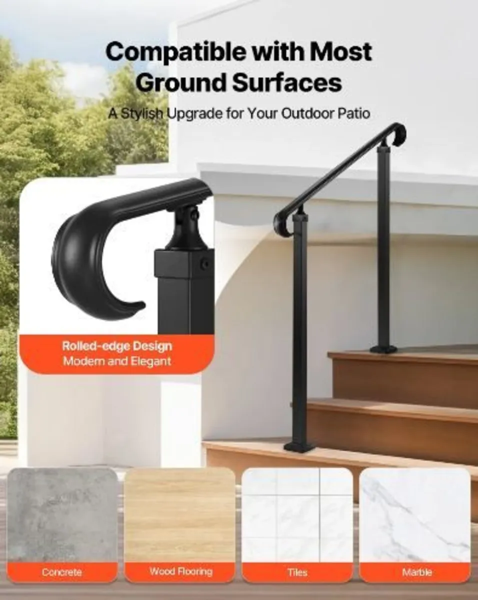 Handrails for Outdoor Steps, 2-3 Step - Image 1
