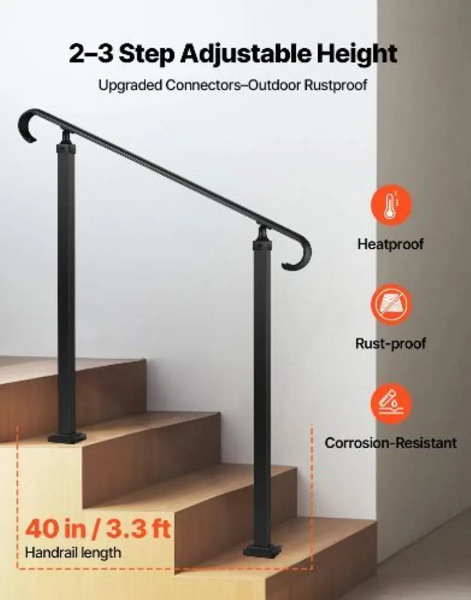 Handrails for Outdoor Steps, 2-3 Step - Image 2
