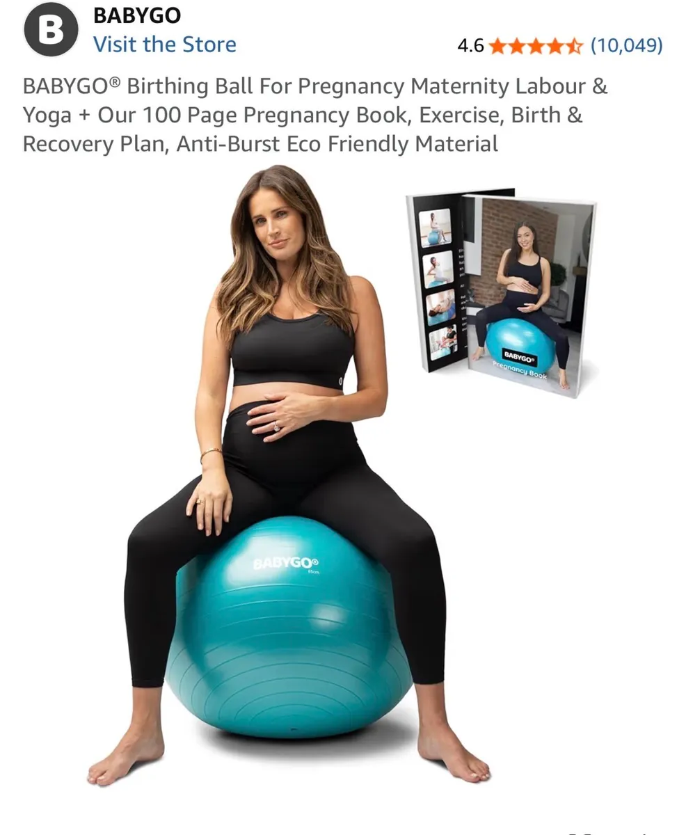 BABYGO Birthing Ball For Pregnancy Labour Yoga - Image 1