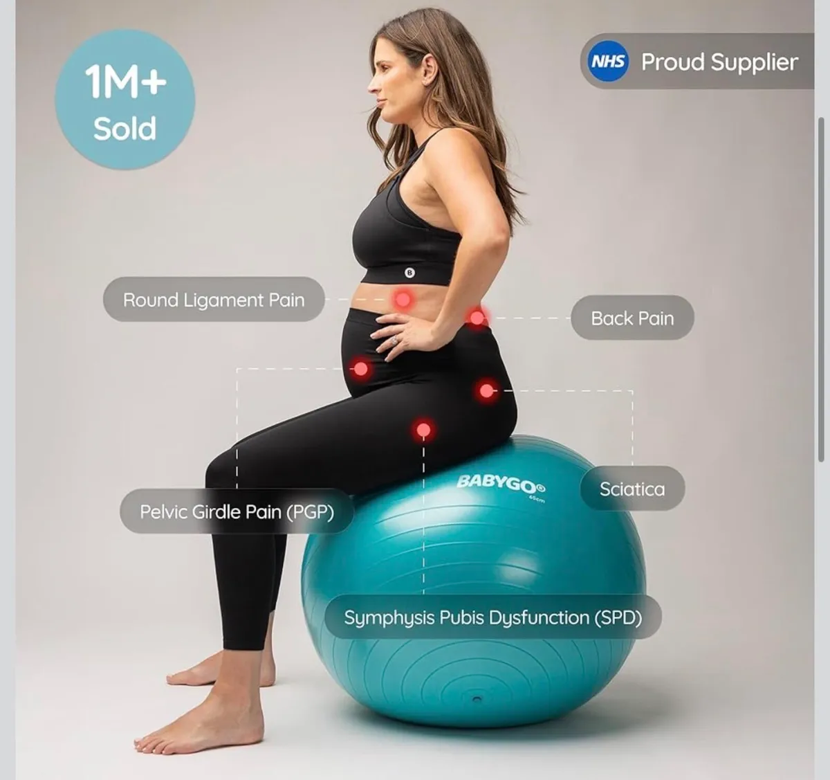 BABYGO Birthing Ball For Pregnancy Labour Yoga - Image 4