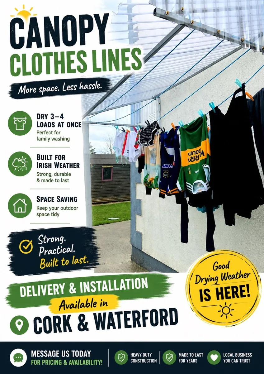 Premium Clothes Line Poles & Canopy Lines - Image 2