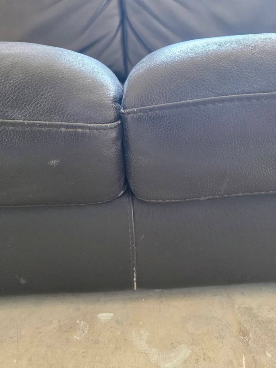 Brown leather sofa - Image 3