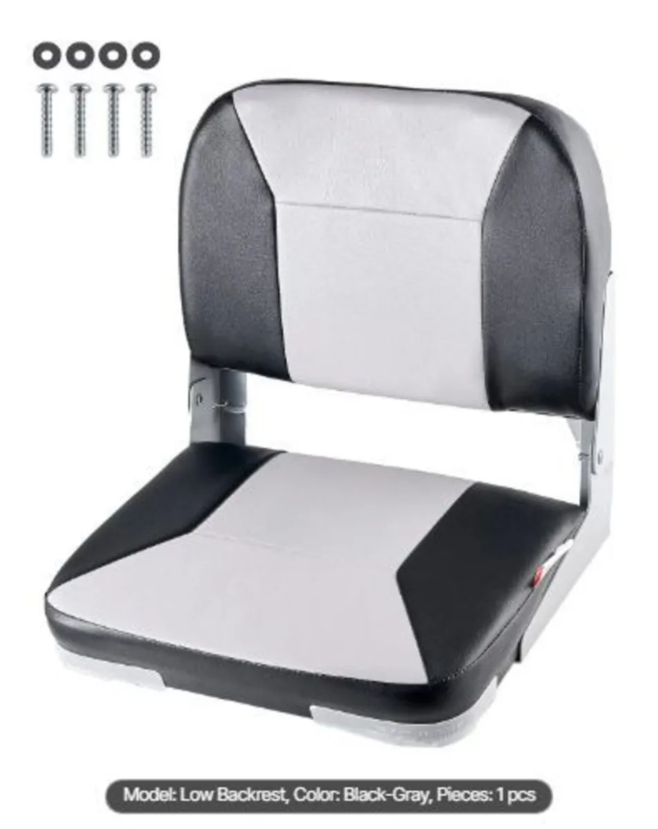 Boat Seat, Low Backrest, Folding Fishing Boat - Image 1