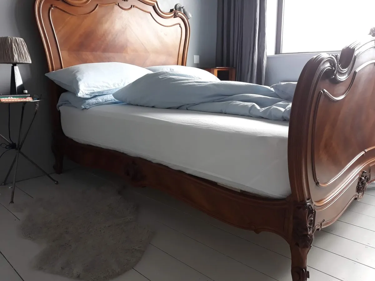 Antique French double bed - Image 2