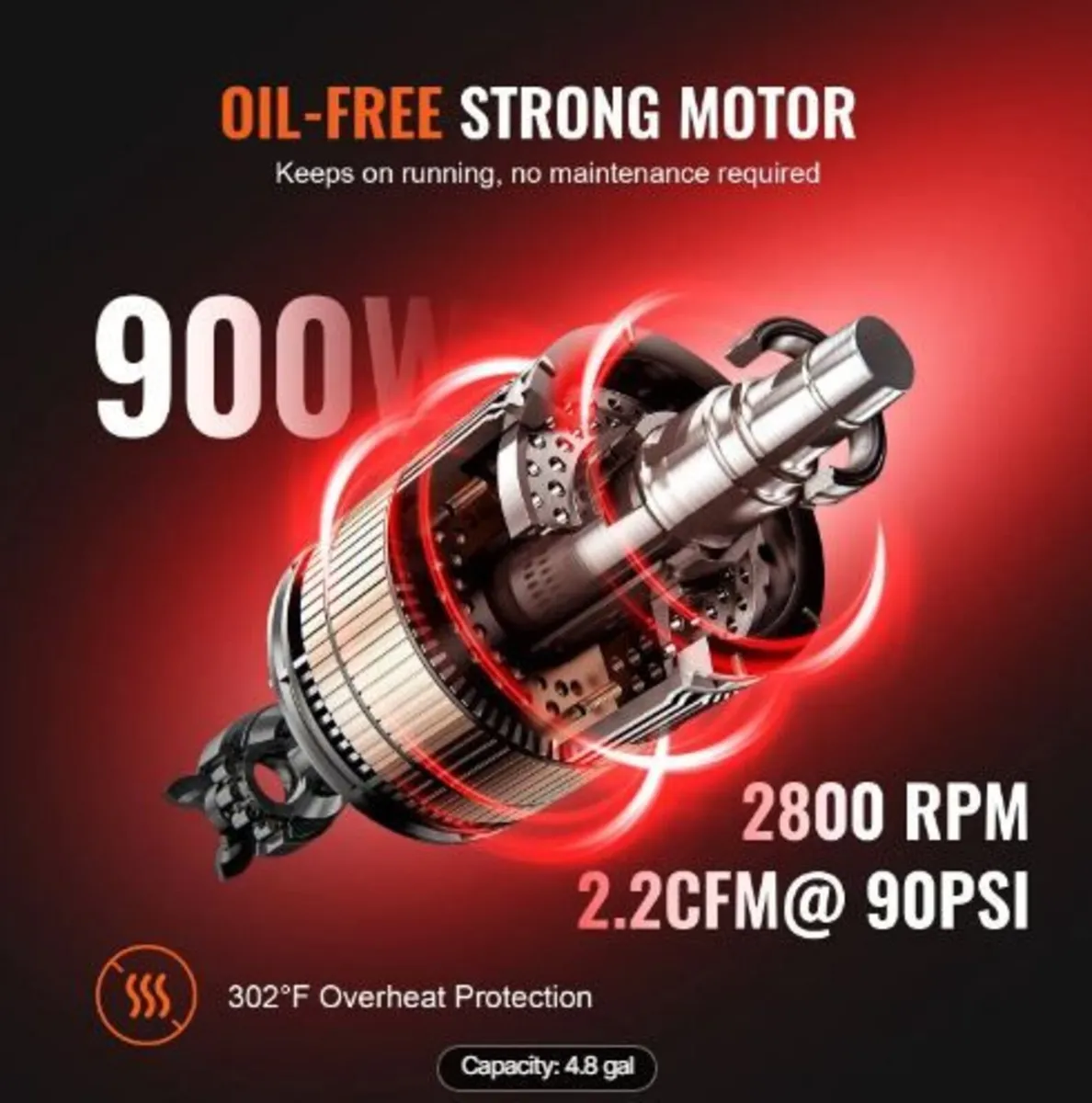 Air Compressor 18.2 L 900W - Image 3