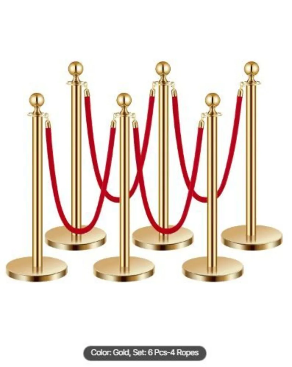 Stanchions and Velvet Ropes 6Pcs - Image 4