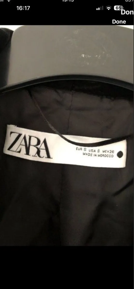 Ladies black Zara blazer size S €10 - Image 3