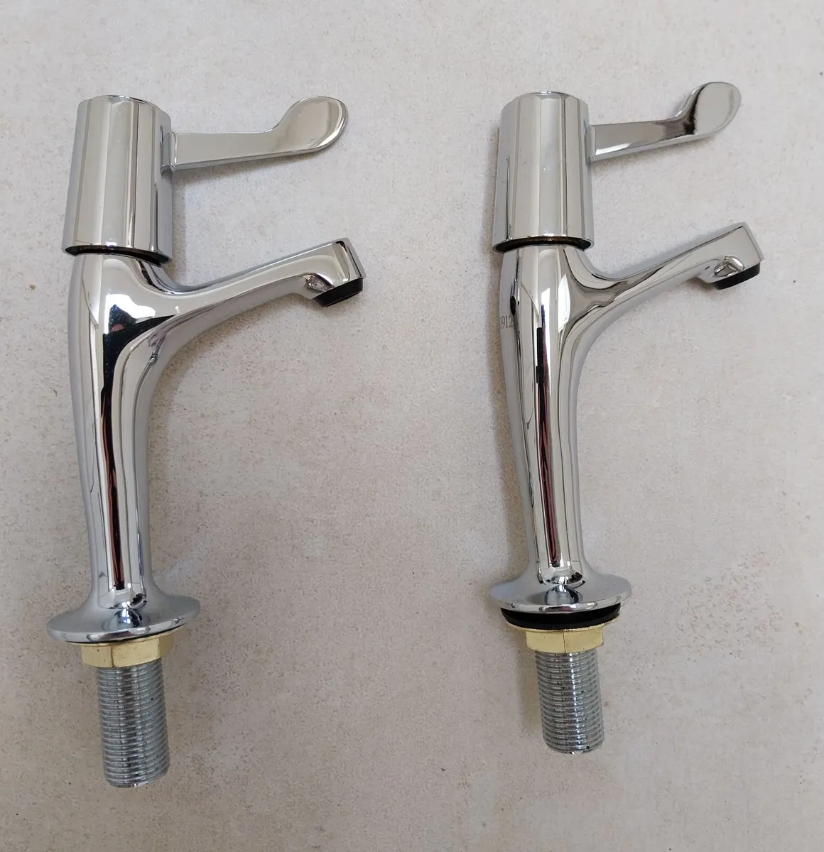 Briston Lever High Neck Pillar Taps - Image 1