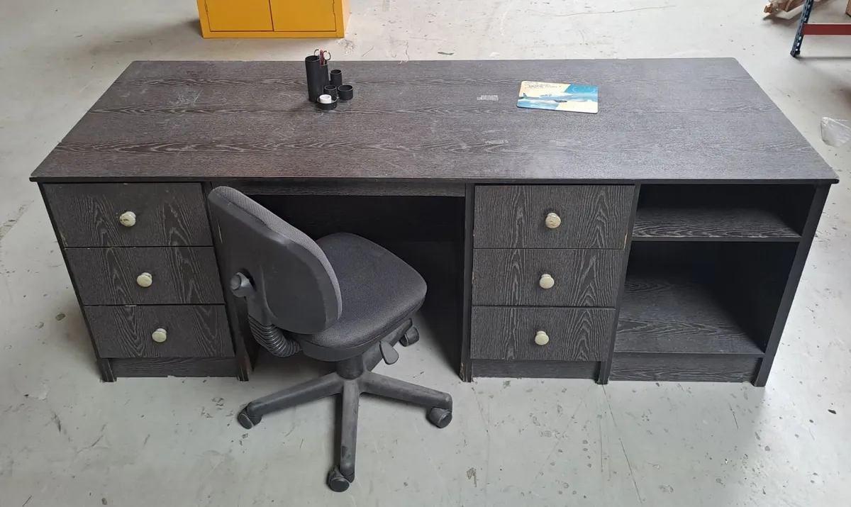 Office Desk (black ash) & chair