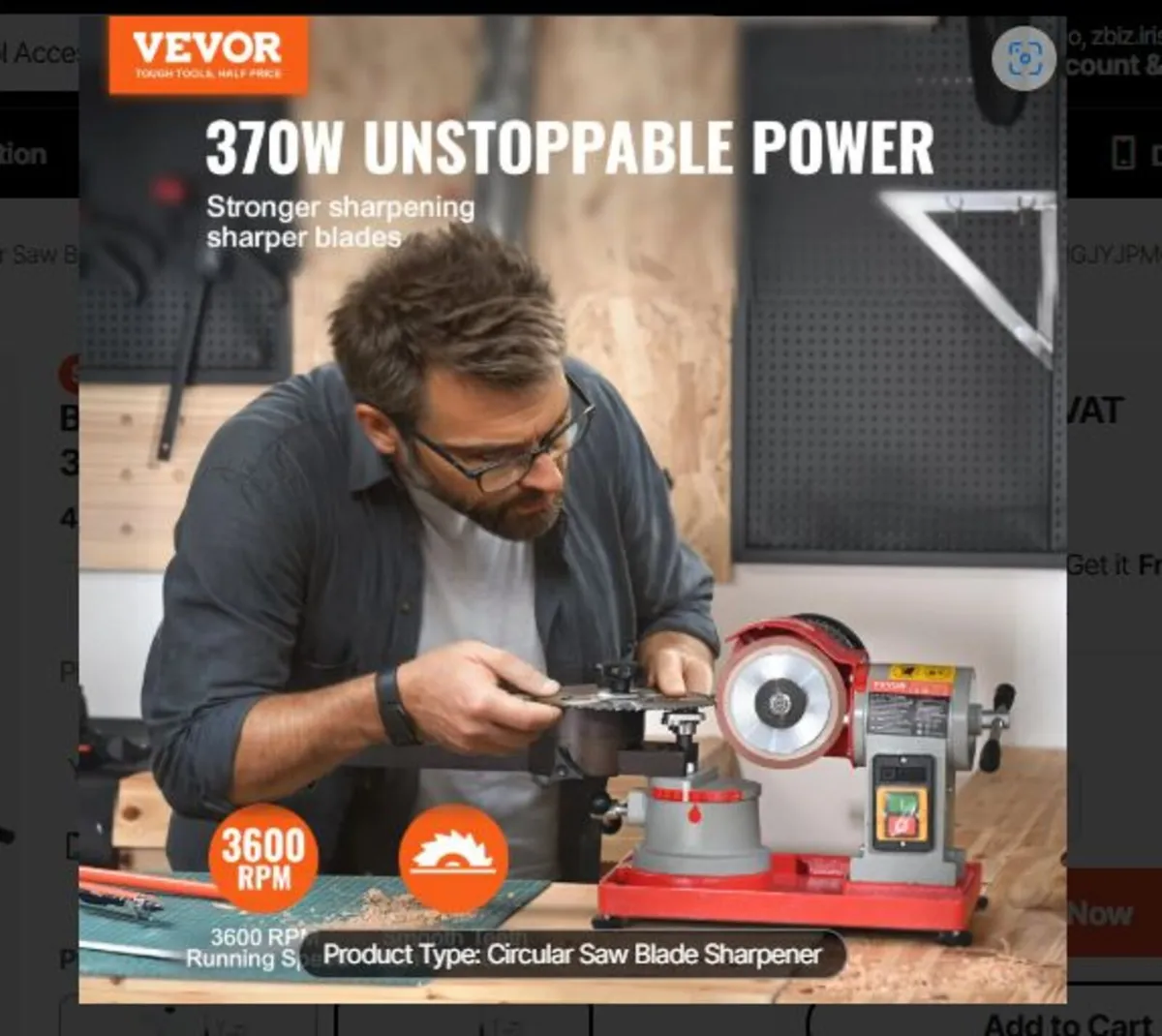 230V Electric Saw Blade Sharpener - Image 2