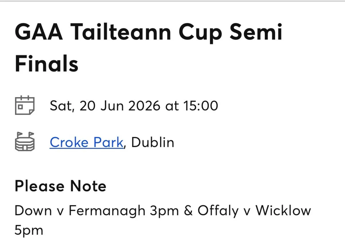 Tailteann Cup Premium Ticket
