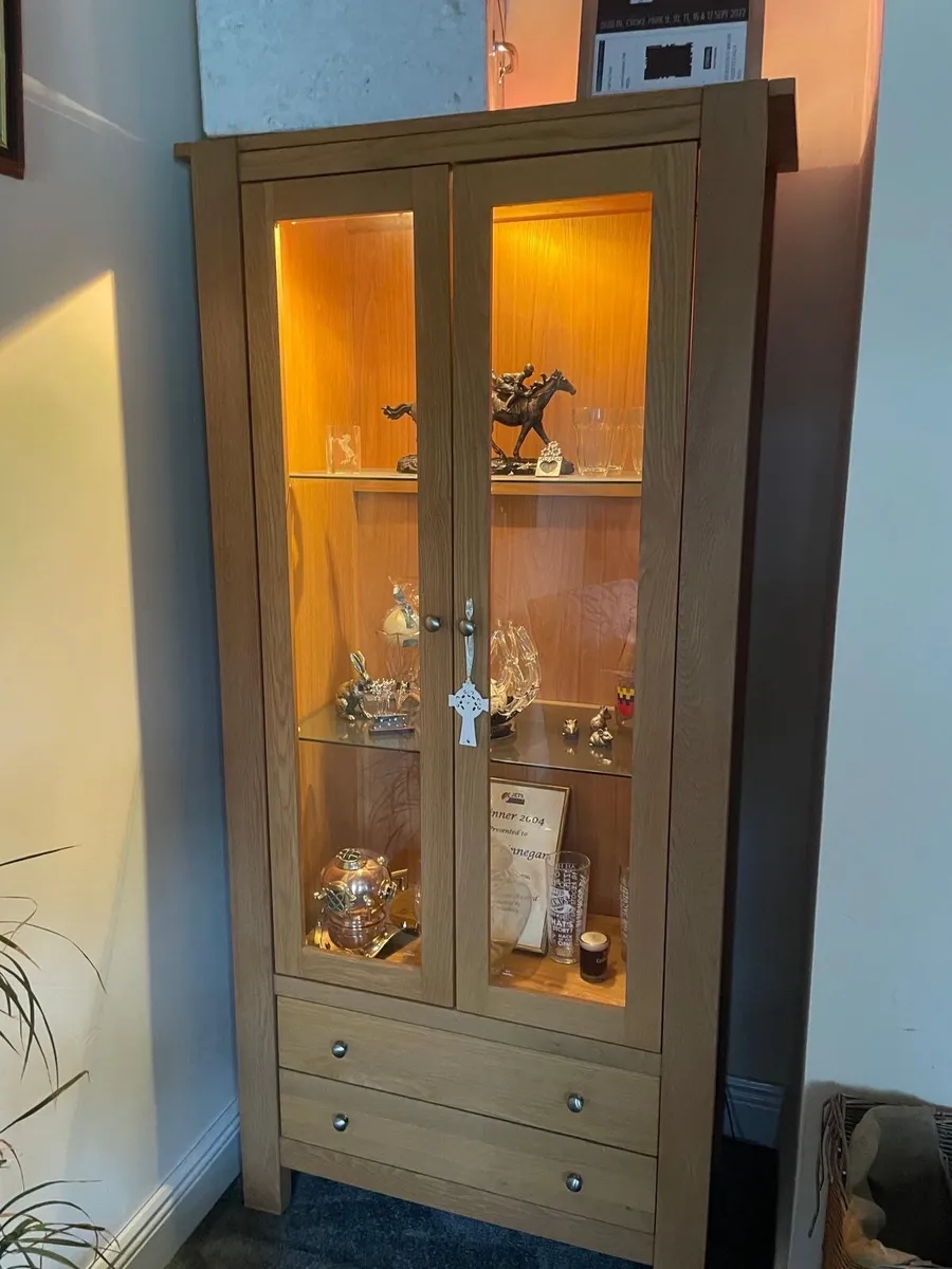 Glass Cabinets x2 and matching TV stand - Image 1