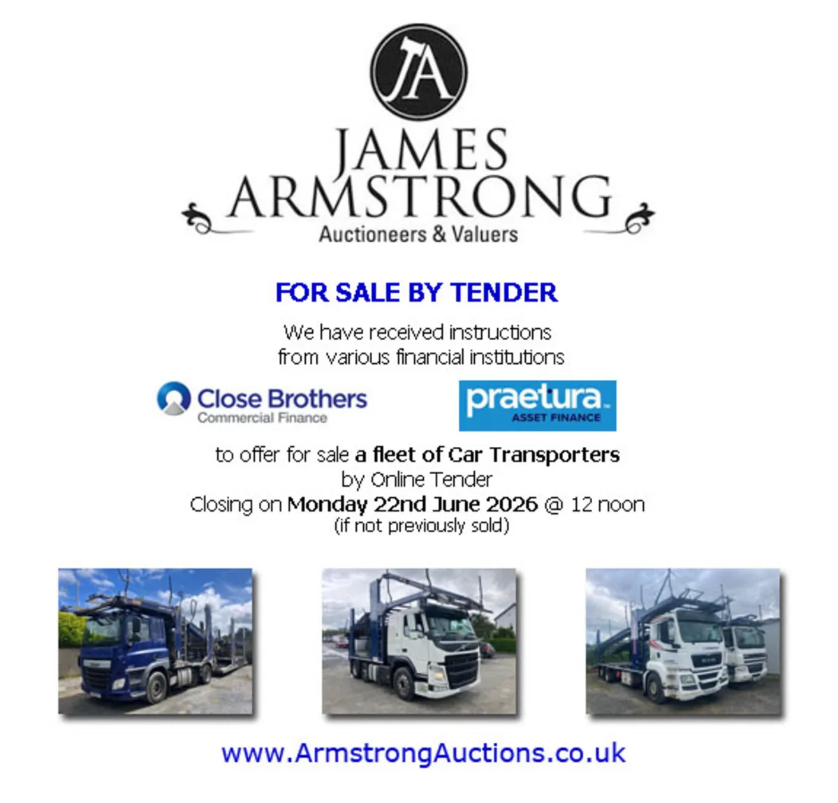 Multi-Car Transporters **Online Tender Auction** - Image 1