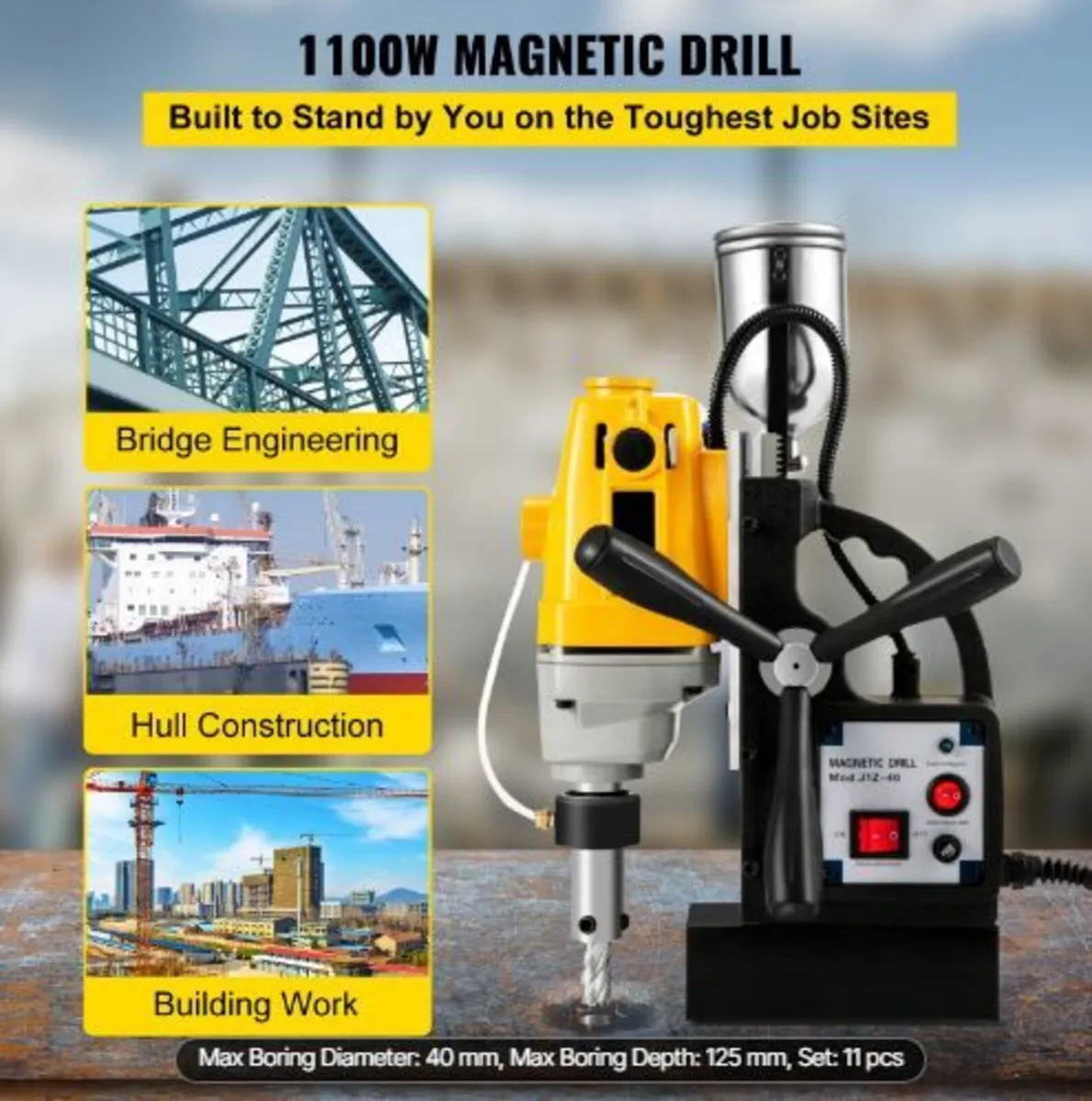 MD40 38.1 mm Electric Magnetic Drill Press - Image 2