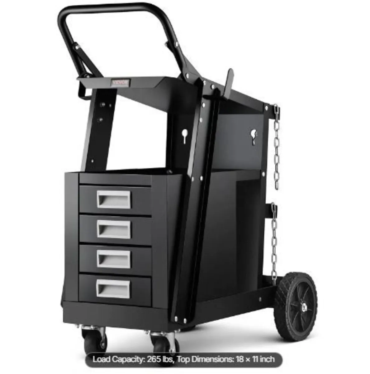 Welding Cart, 2-Tier 4 Drawers Welder - Image 3