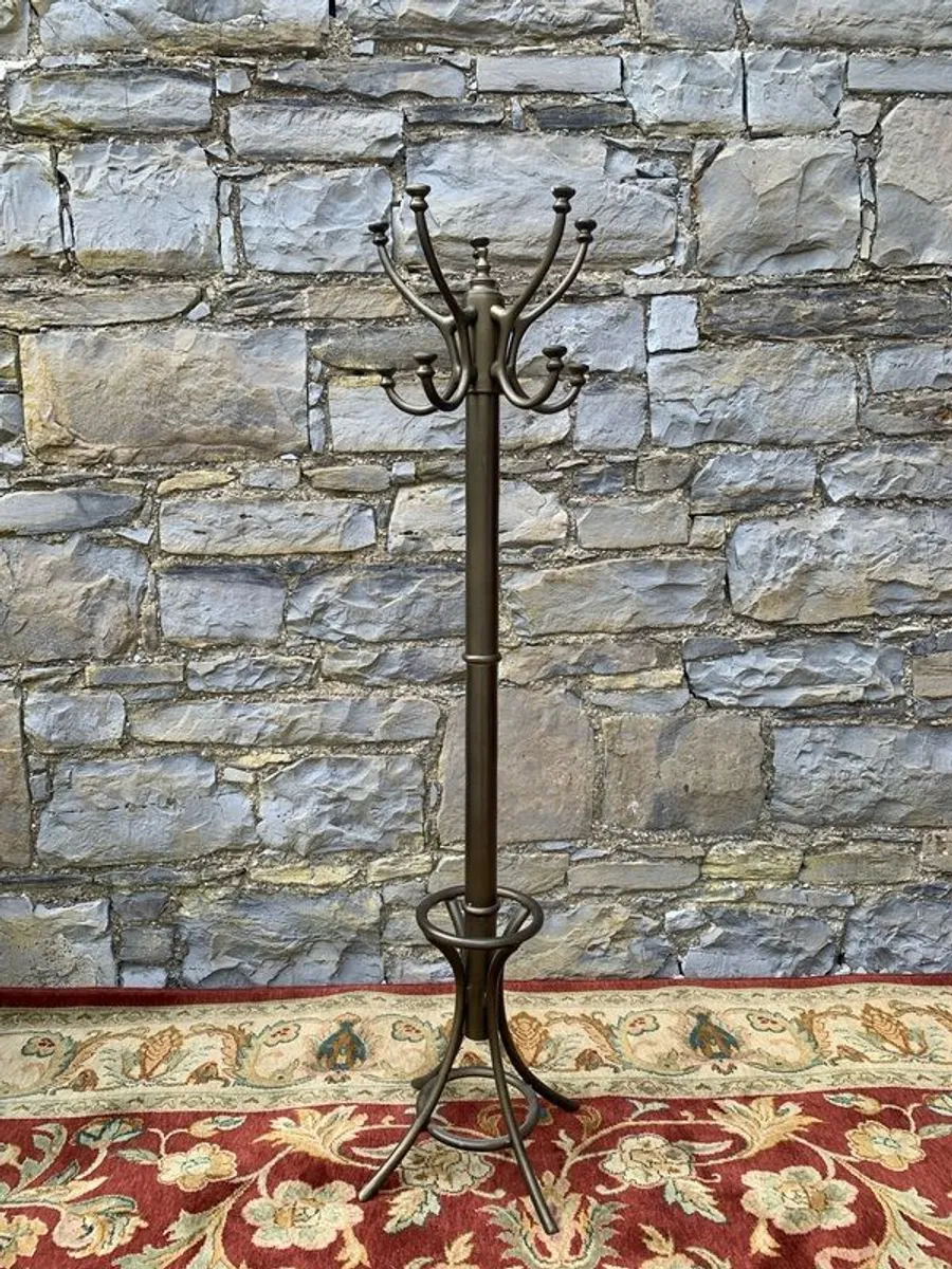 Heavy Bronze Effect Coat and Hat Stand. - Image 1