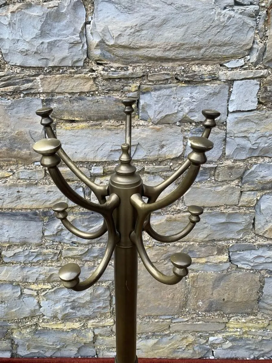 Heavy Bronze Effect Coat and Hat Stand. - Image 2