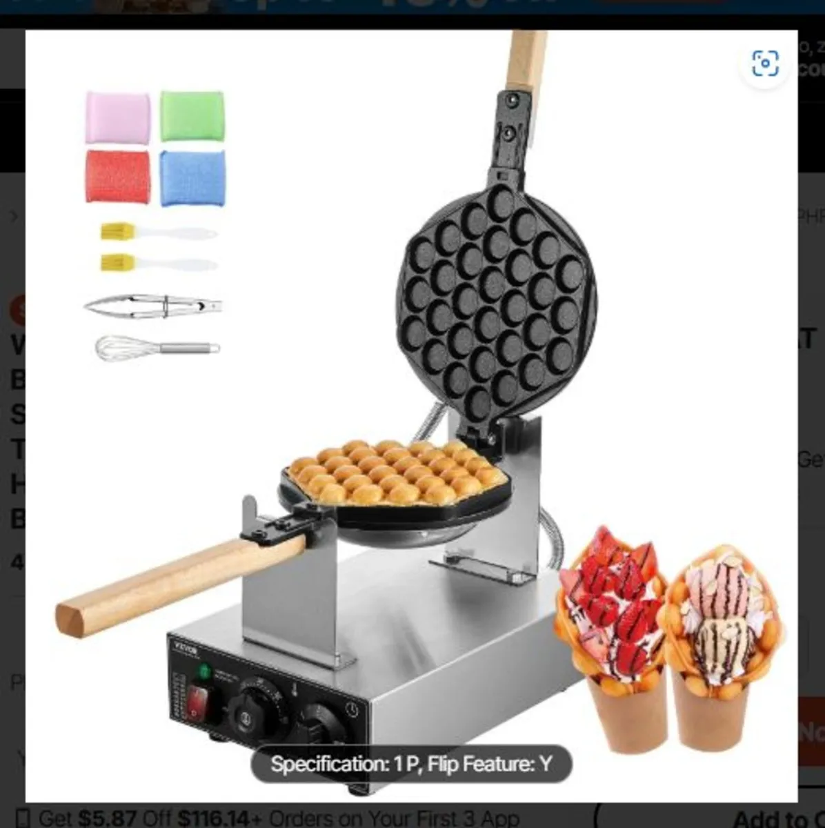 Electric Donut and Waffle Maker Machine - Image 1