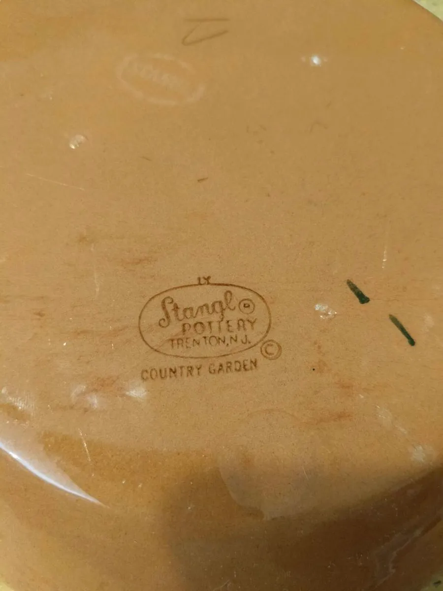 vintage Stangl Pottery skillet serving dish, 8” Op - Image 3
