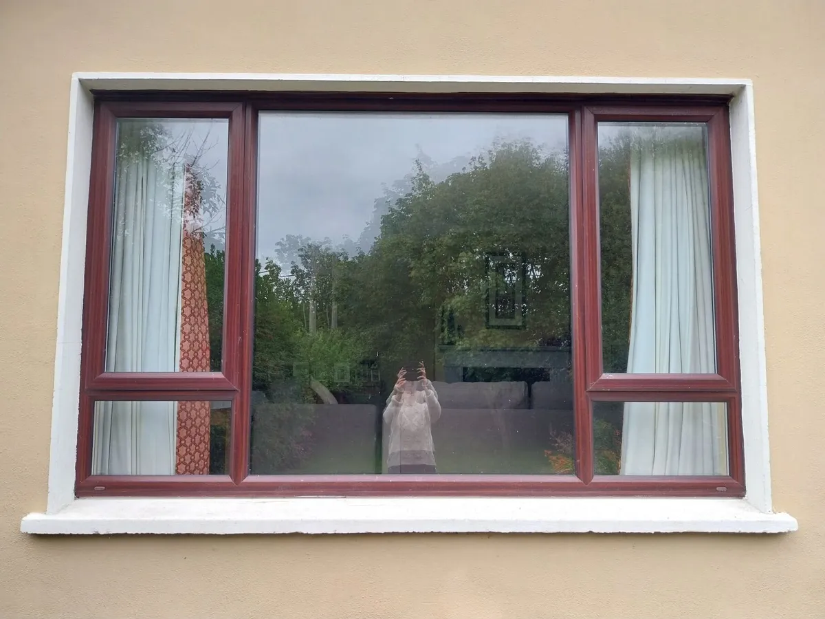 Large Brown PVC Window - Image 1