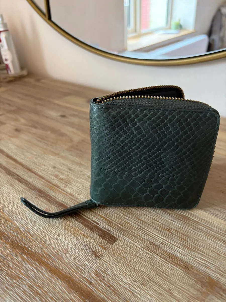 & Other Stories Forest Green Leather Wallet - Image 1
