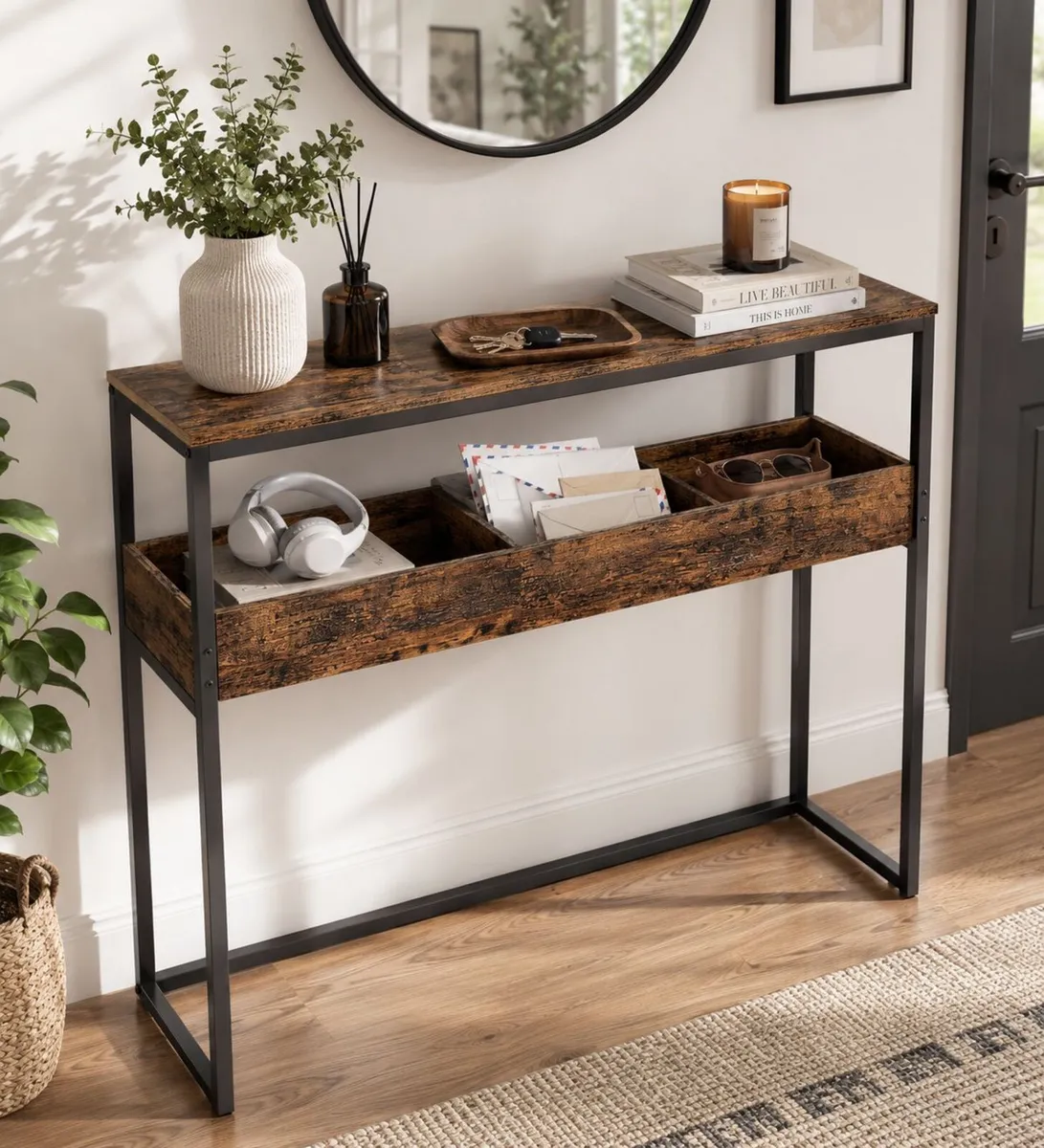 Console Table Slim Vuntage Brown - Image 1