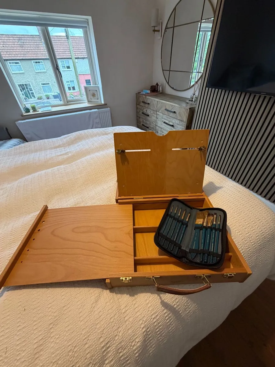 Mabef Italian Beechwood Table Easel & Sketch Box - Image 1