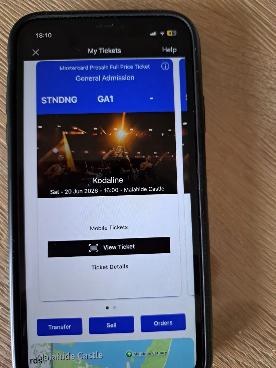 Kodaline Tickets x 4 Malahide Castle 20th June - Image 1