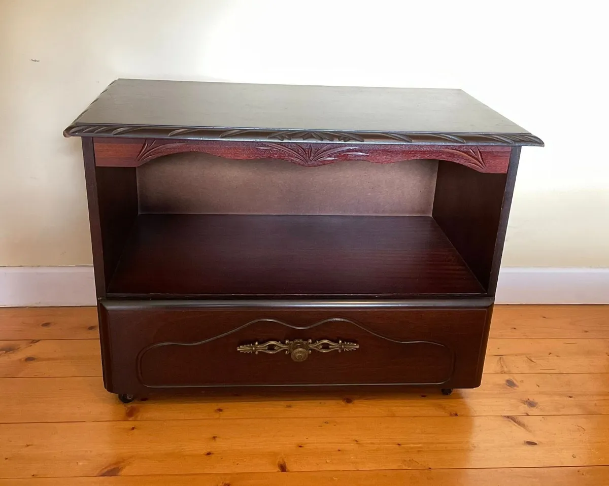 Rossmore Solid Mahogany Cabinet on Castors - Image 1