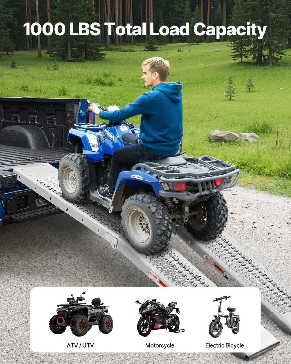 Heavy Duty Steel Ramps Fit for ATV, UTV, - Image 4