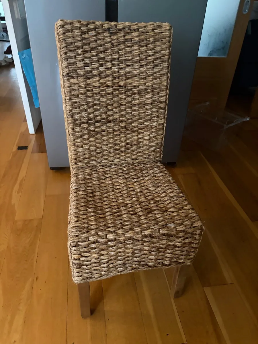 6 x wicker dining chairs - Image 3
