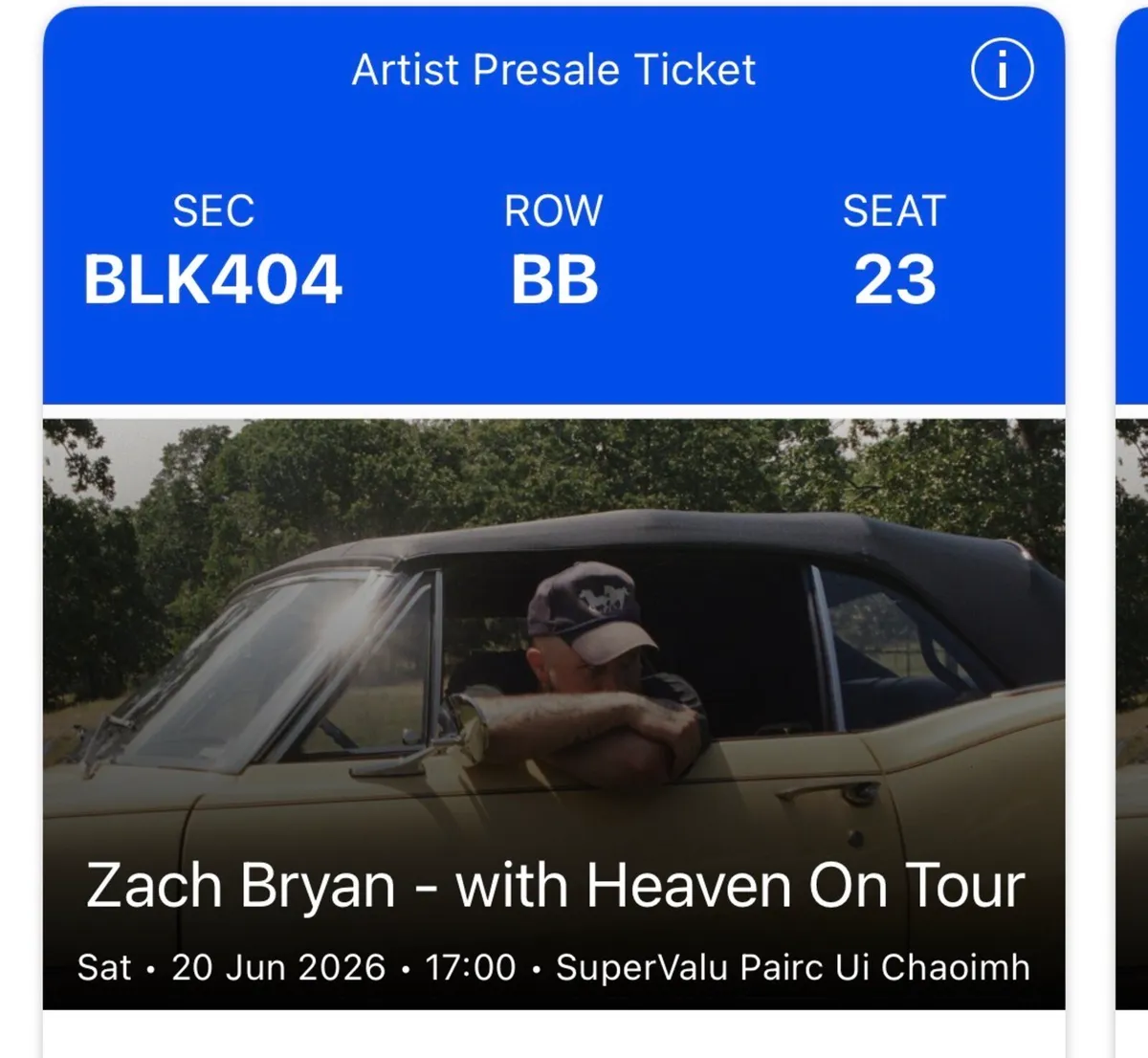 Zach Bryan Tickets (2 no. seated tickets) - Image 2
