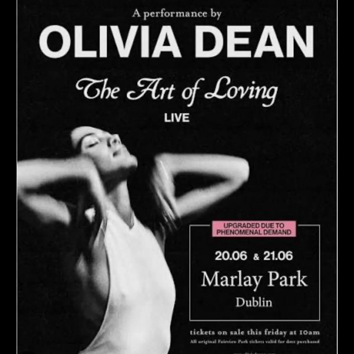 Olivia Dean Saturday ticket Marley Park