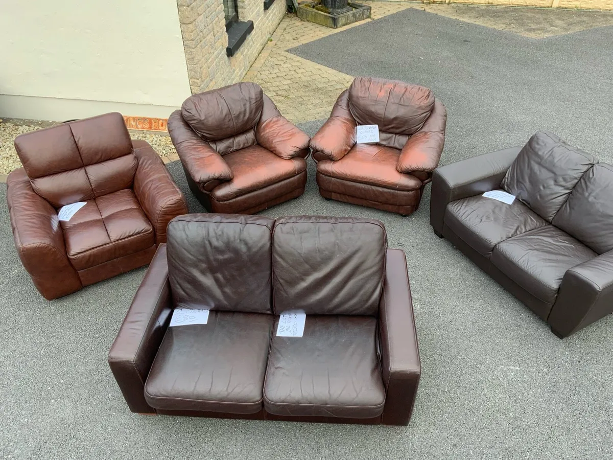 Leather suite singles 250euro the LOT (make offer - Image 1