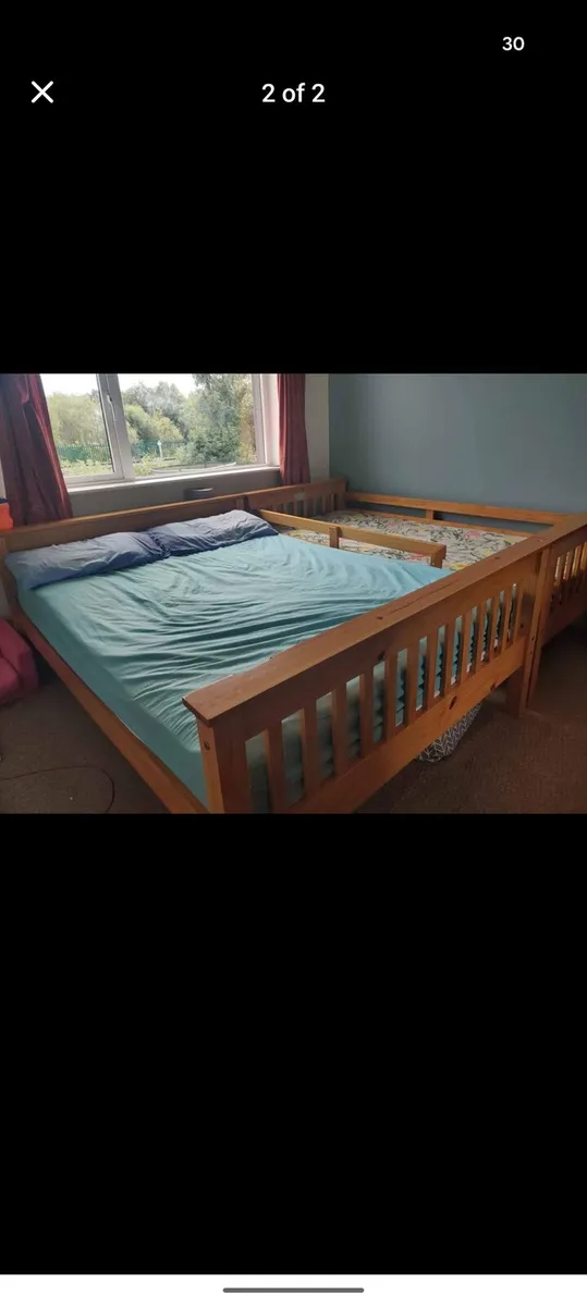 Triple bed bunk bed with mattresses - Image 1