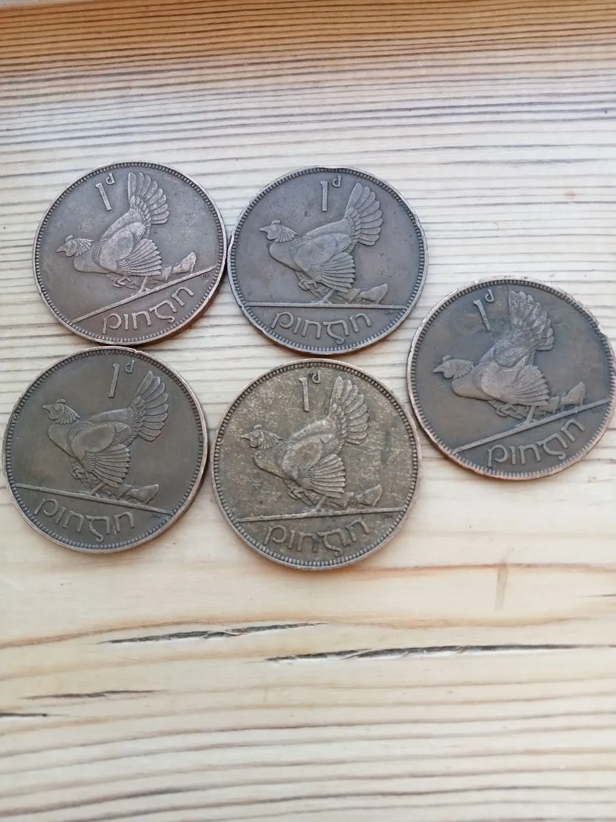 1d pingin irish coins - Image 1