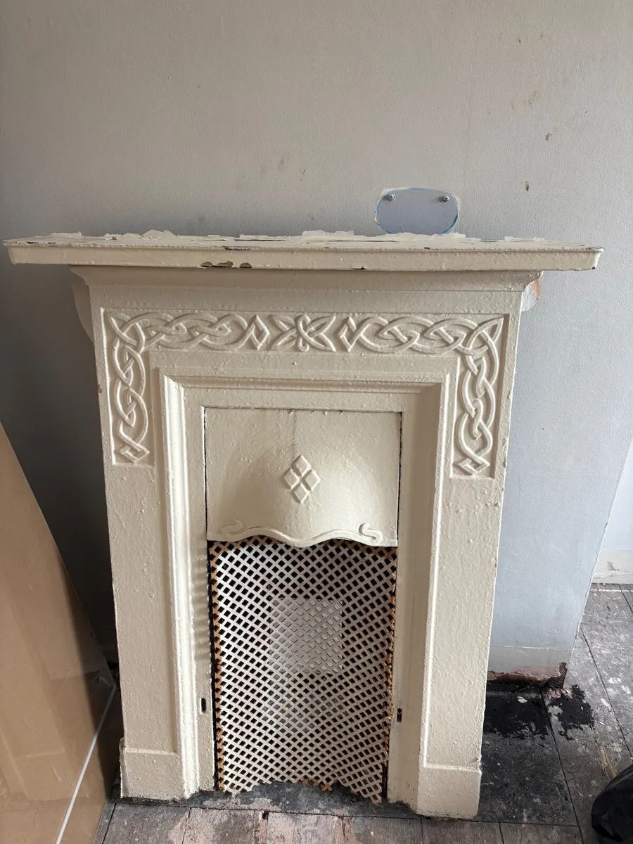 Antique cast iron fireplace - Image 1