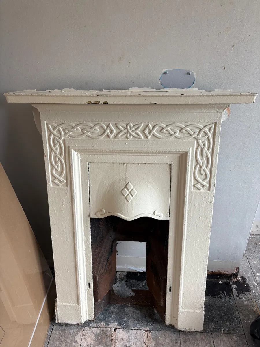 Antique cast iron fireplace - Image 2