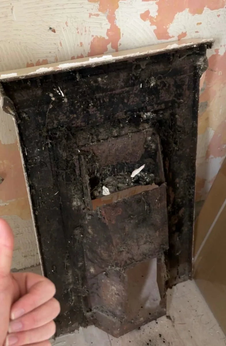 Antique cast iron fireplace - Image 3