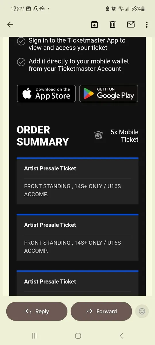 Kodaline tickets x 2 Front Standing Cork 19/6/26 - Image 2