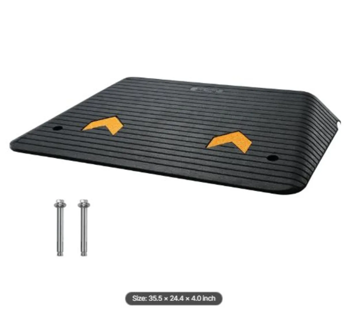 R Rubber Threshold Ramp Door Ramp 4" Rise 15 tons - Image 1