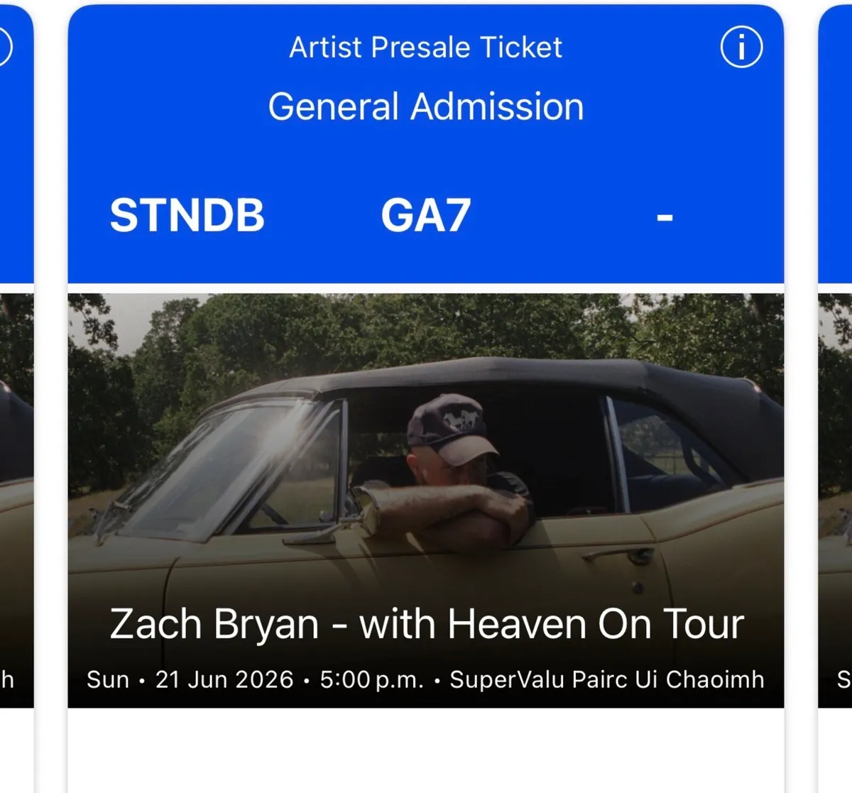Zach Bryan Pitch 2 Tickets