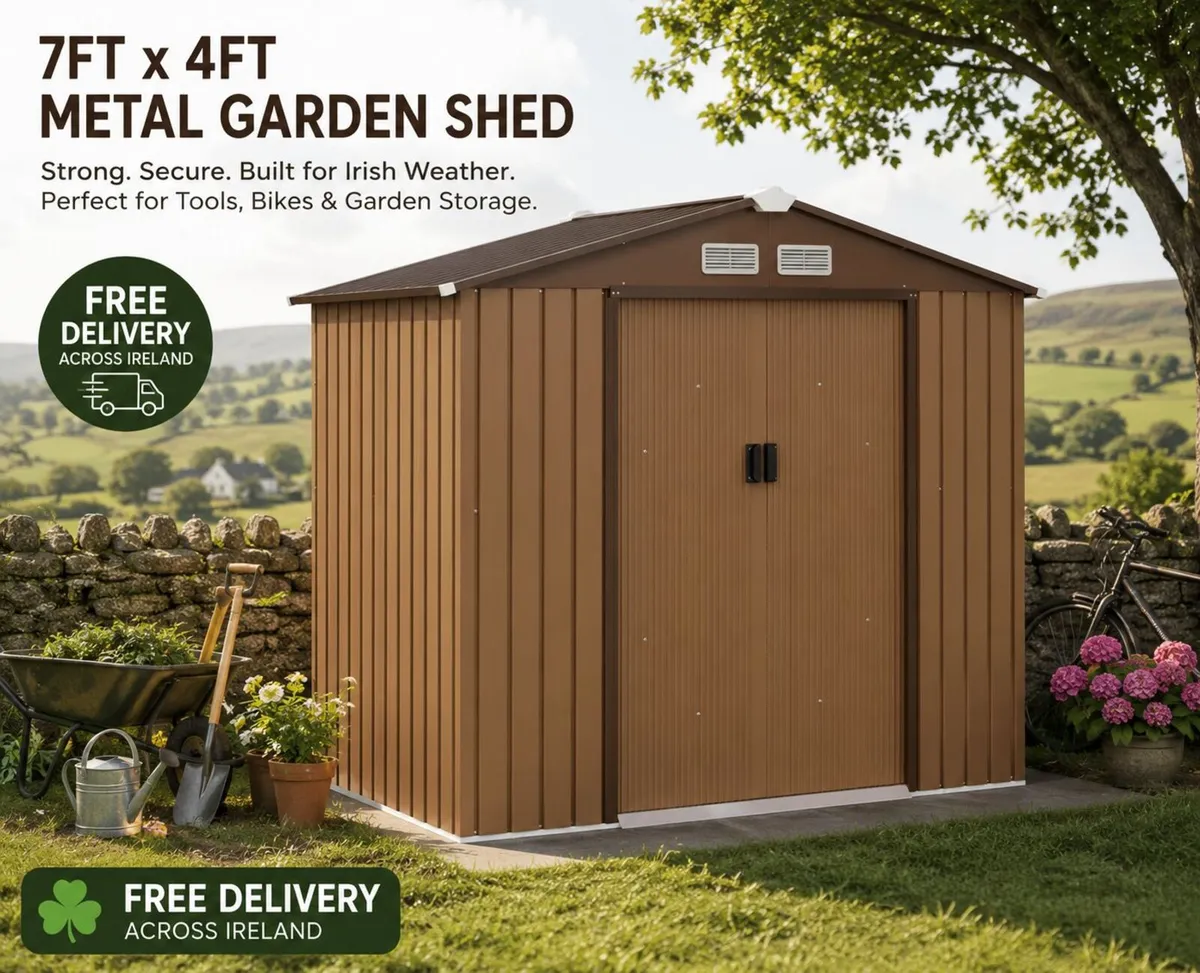 7ft x 4ft Metal Shed - Image 1