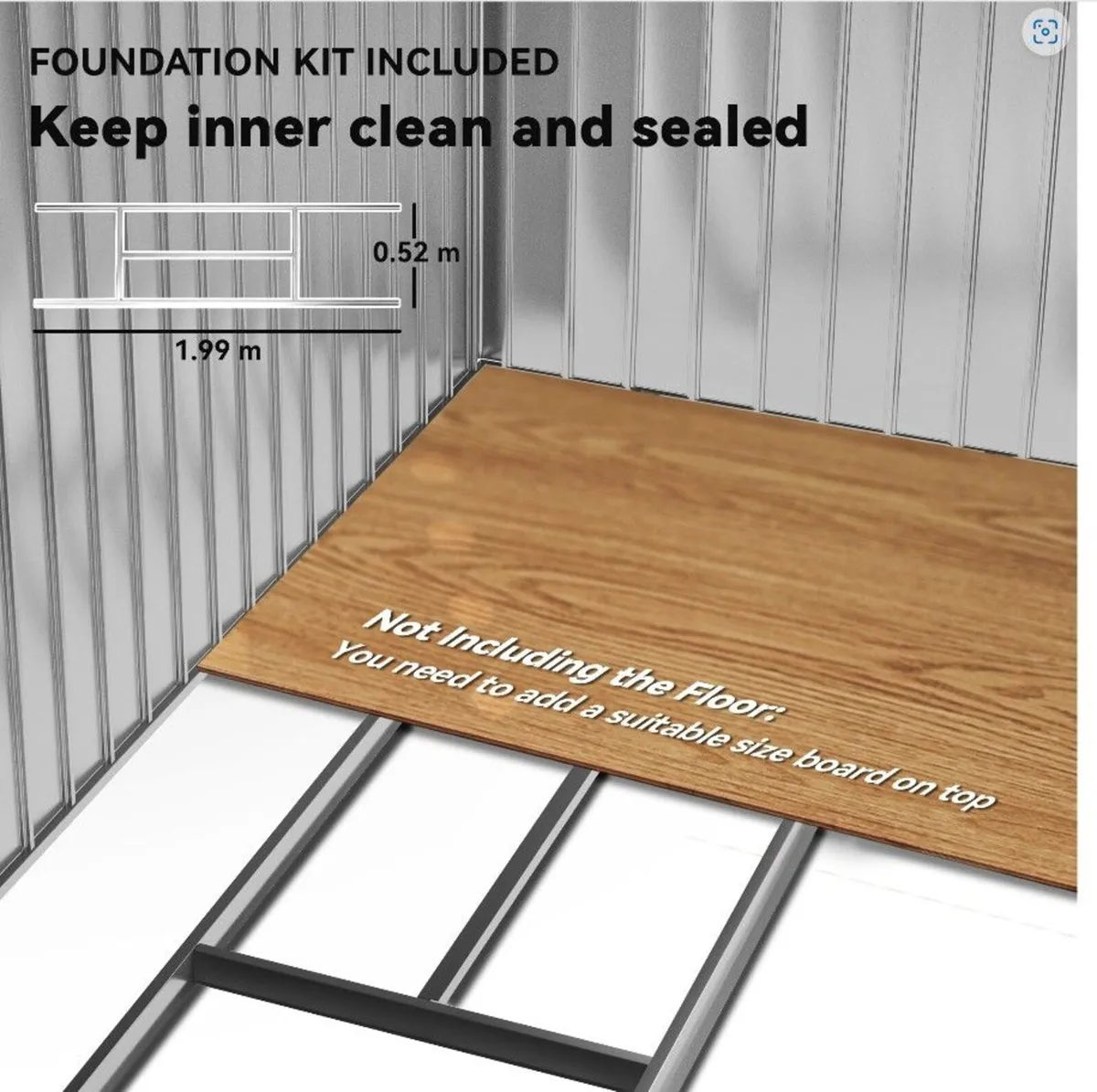 7ft x 4ft Metal Shed - Image 2