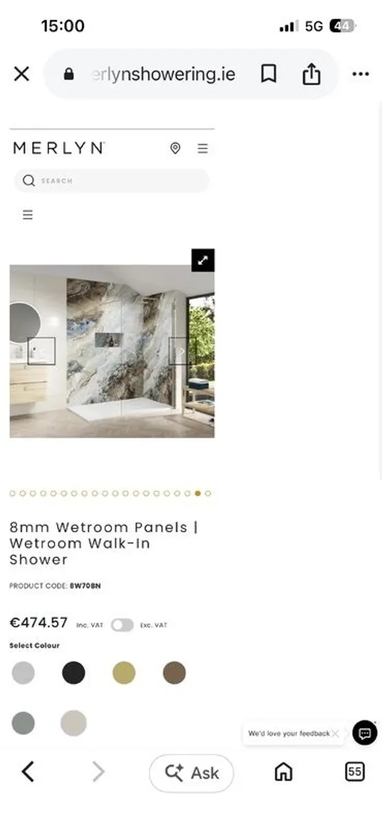 Merlyn shower screen - Image 1