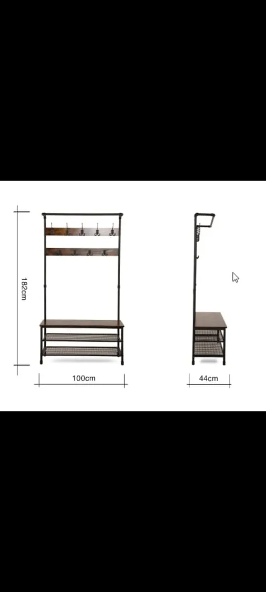 Hall stand. Coat rack with bench - Image 4