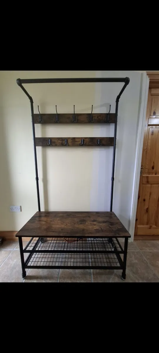 Hall stand. Coat rack with bench - Image 1